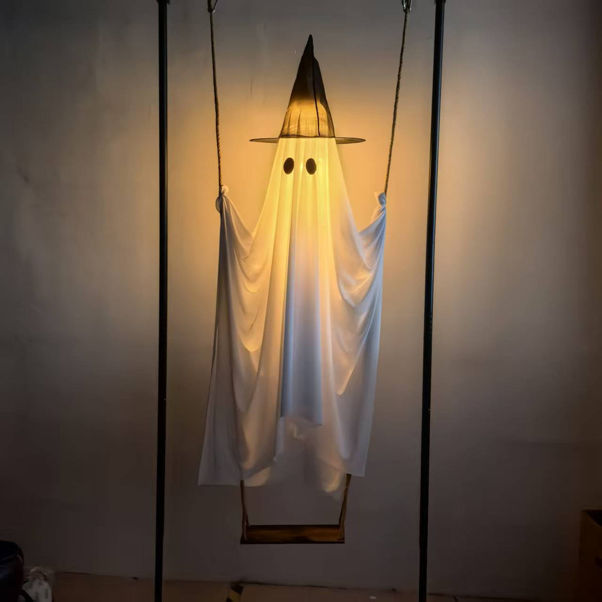 LED Swinging Ghost Halloween Decoration
