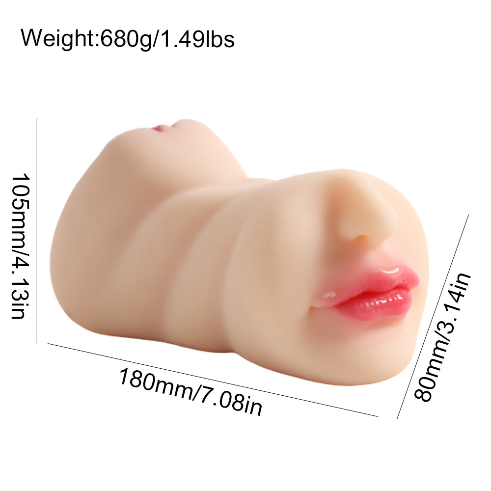 Pocket Silicone Tight Masturbator with Oral Function - Perfect Pleasure Toy