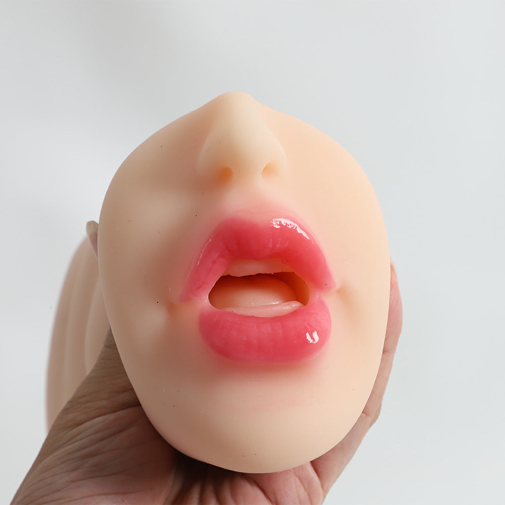 Pocket Silicone Tight Masturbator with Oral Function - Perfect Pleasure Toy