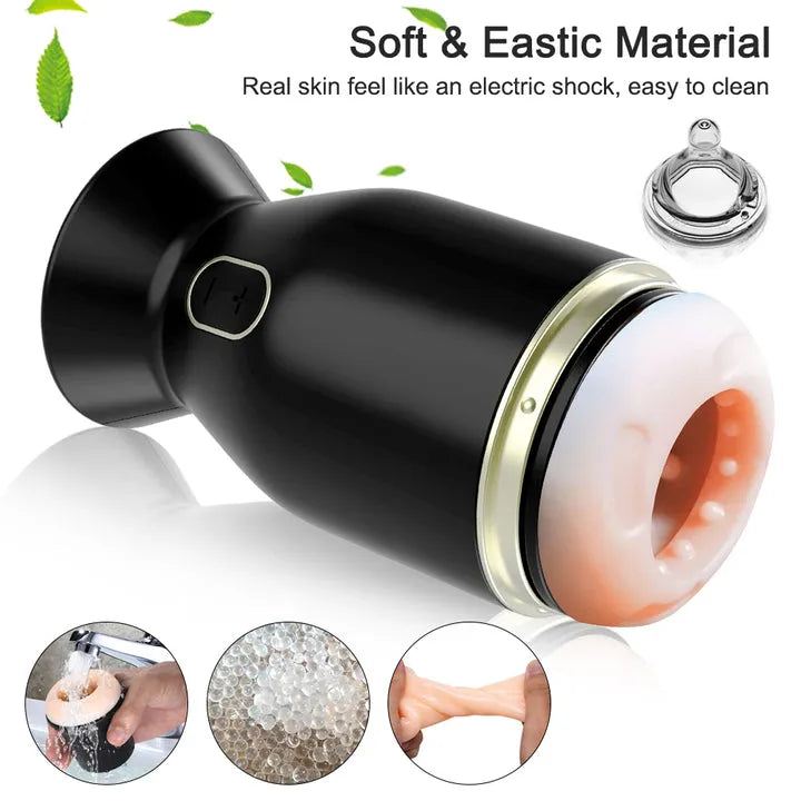 PulseMax 6 Vibration Pattern Rotation 2 in 1 Blowjob Simulator Toy