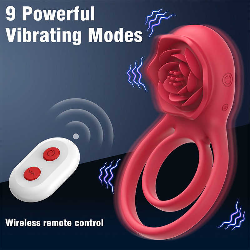 Rose Semen Lock Vibrating Ring