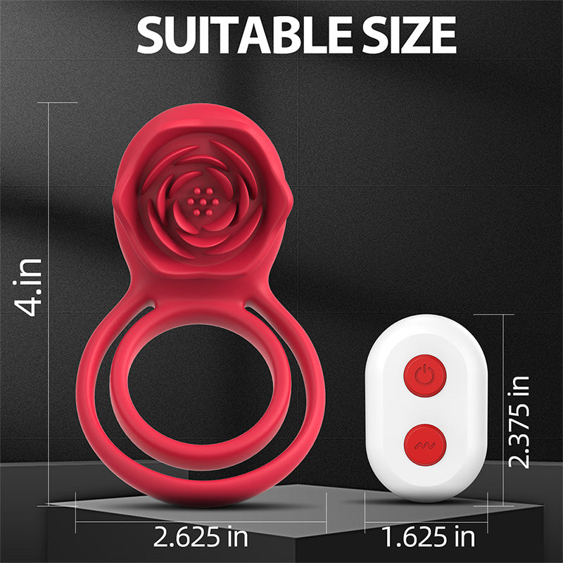 Rose Semen Lock Vibrating Ring
