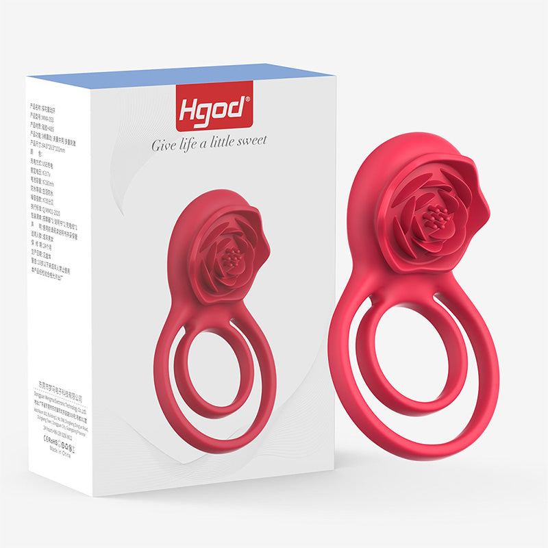 Rose Semen Lock Vibrating Ring