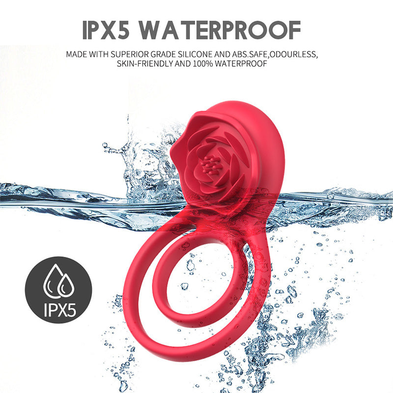 Rose Semen Lock Vibrating Ring