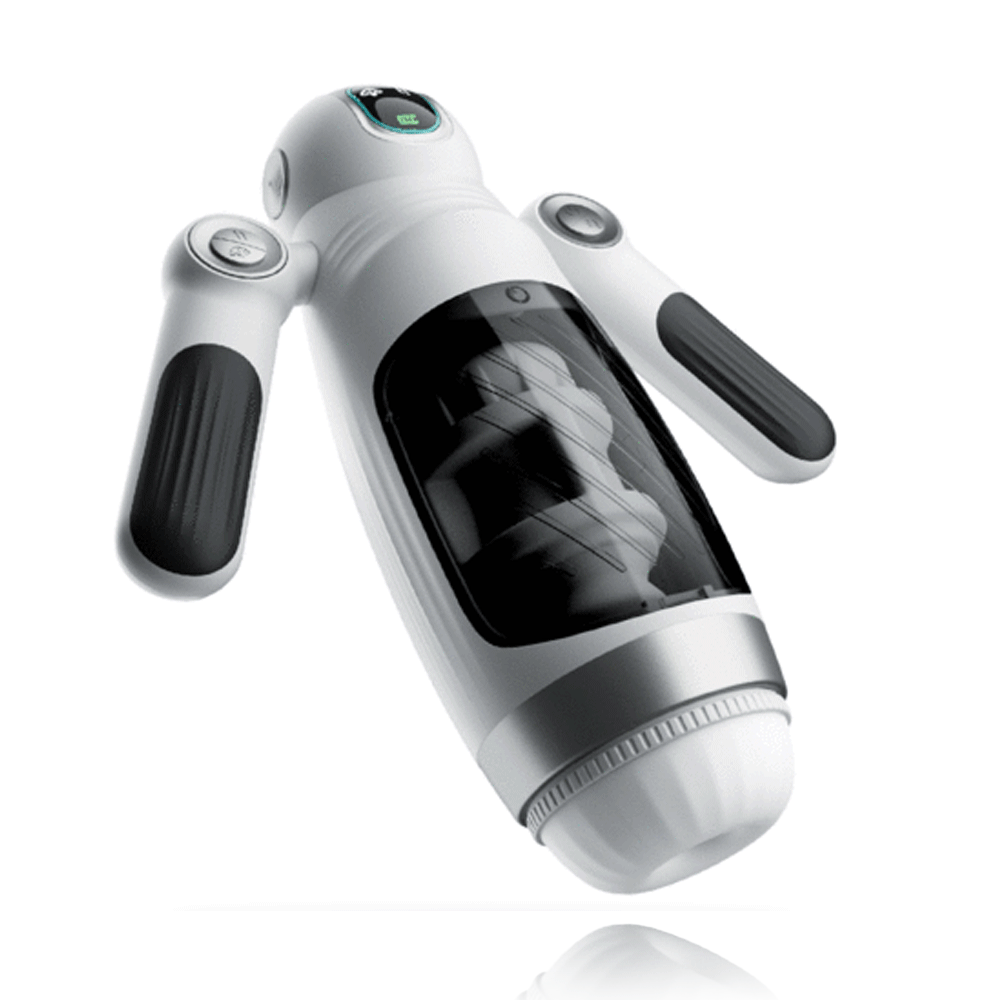 Showeggs-7 Telescopic Squeeze + 12 Vibrating Male Aircraft Cup