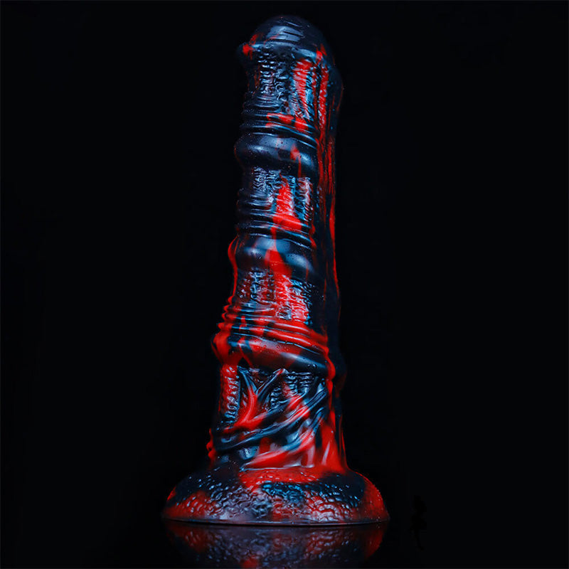 Special-Shaped Mixed-Color Artificial Horse Dick Silicone Dildo