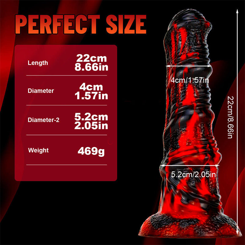 Special-Shaped Mixed-Color Artificial Horse Dick Silicone Dildo