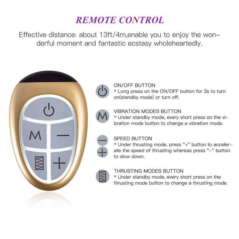 Stroking Automatic Adjustable Rechargeable Masturbation Sex Machine Heating Dildo