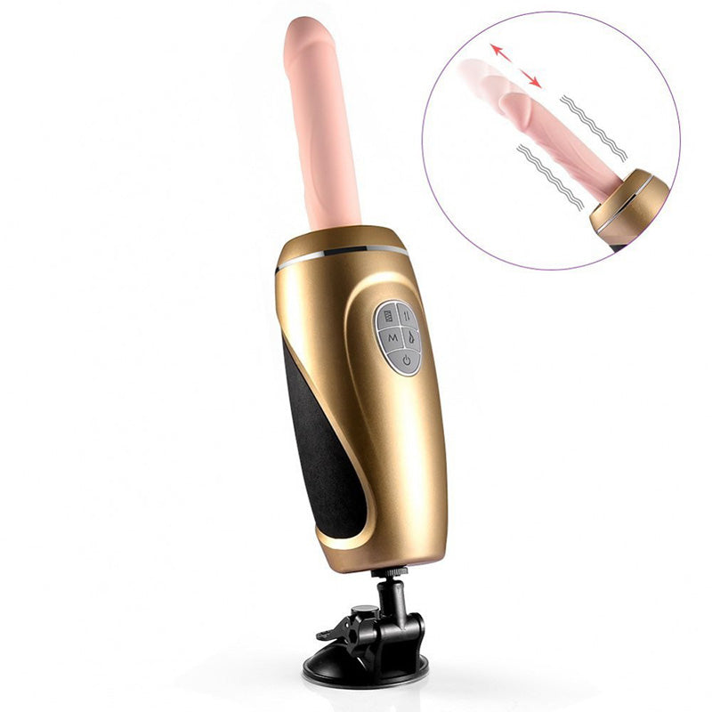 Stroking Automatic Adjustable Rechargeable Masturbation Sex Machine Heating Dildo