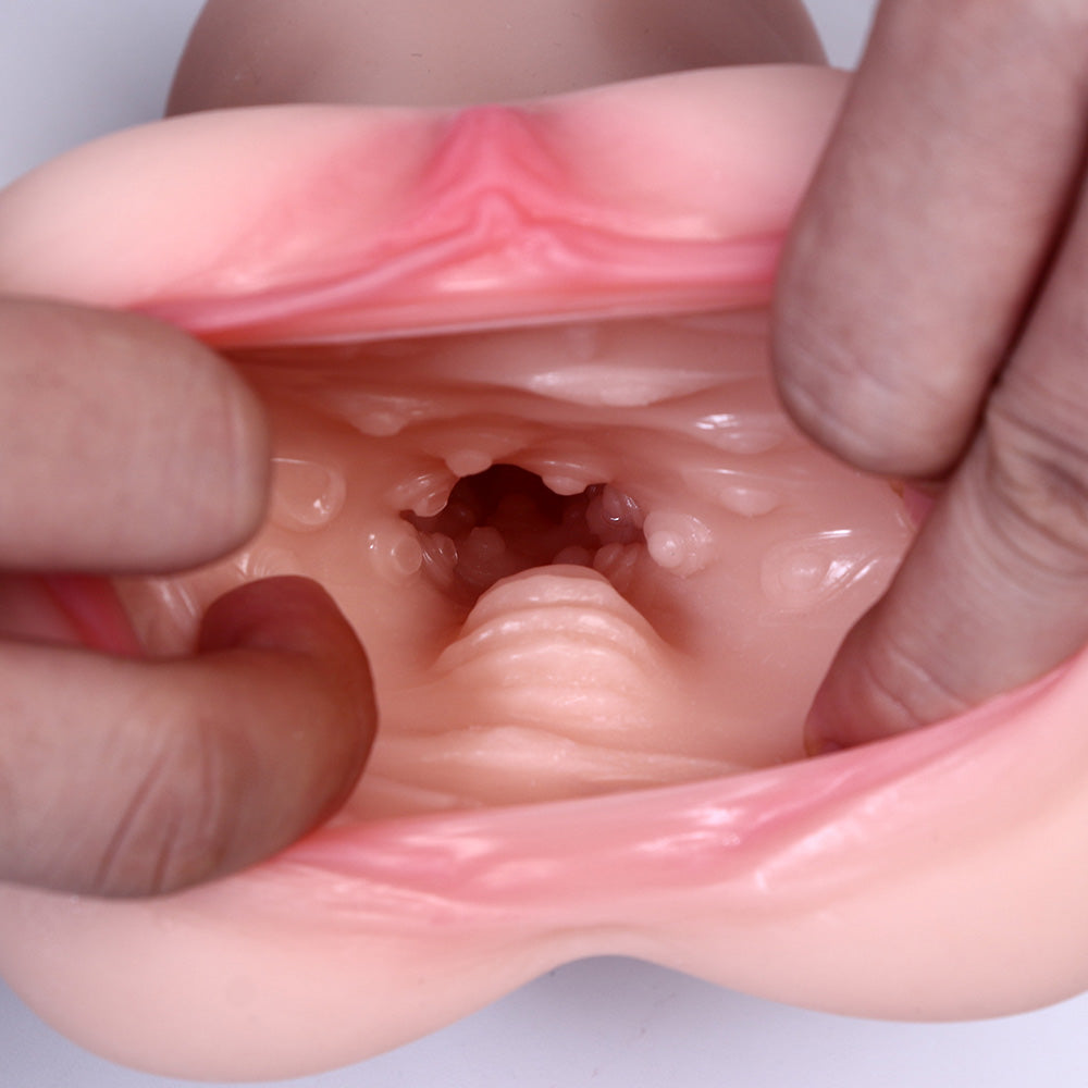 Pocket Pussy Soft Tongue Face Blowjob Portable Pussy 8.1-Inch