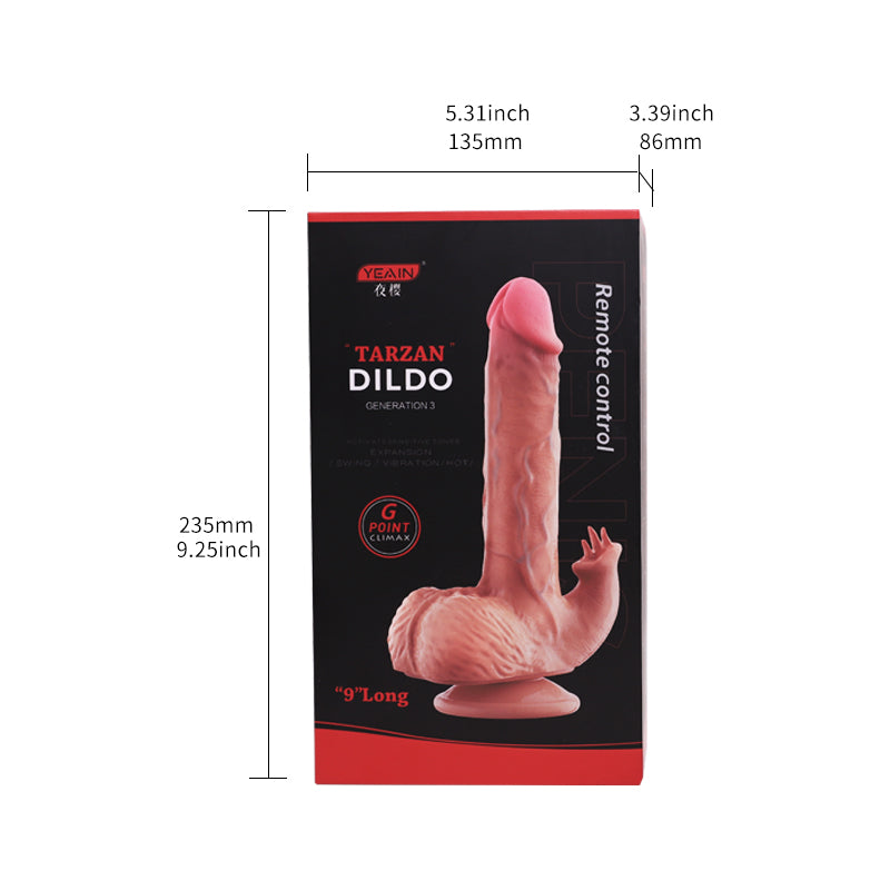 Tarzan III Penis-Premium Suction Cup Rabbit Double G Dildo For Premium Machine