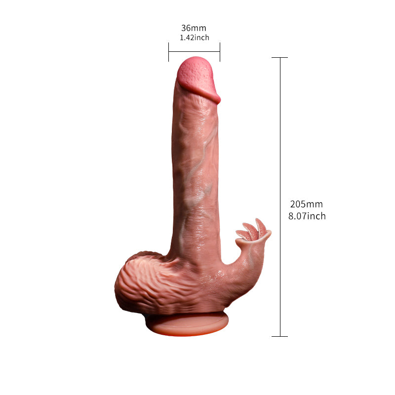 Tarzan III Penis-Premium Suction Cup Rabbit Double G Dildo For Premium Machine