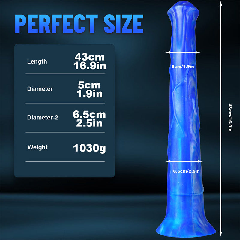 Thick Mixed Color Artificial Horse Dick Silicone Dildo