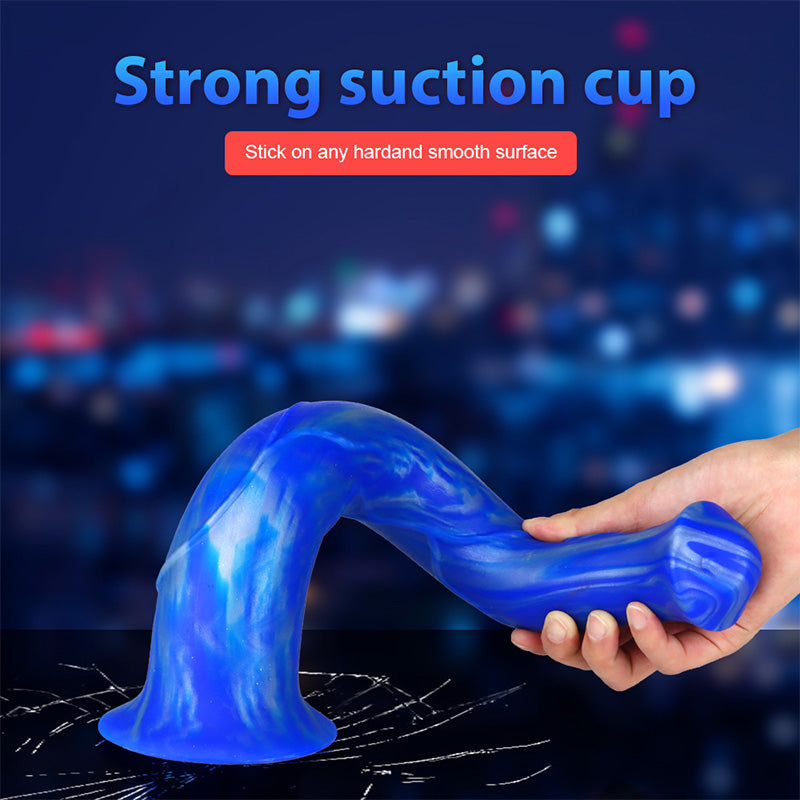 Thick Mixed Color Artificial Horse Dick Silicone Dildo