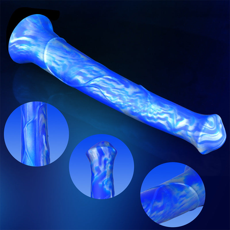 Thick Mixed Color Artificial Horse Dick Silicone Dildo