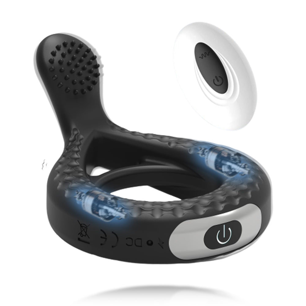 Thumb Design Remote Vibrating Cock Ring
