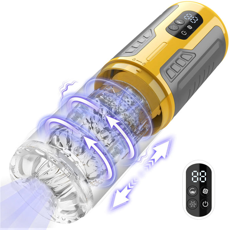 Truly Waterproof 3 In 1 Airplane Cup 7 Thrusting Rotation Fully Automatic Men Sex Toys