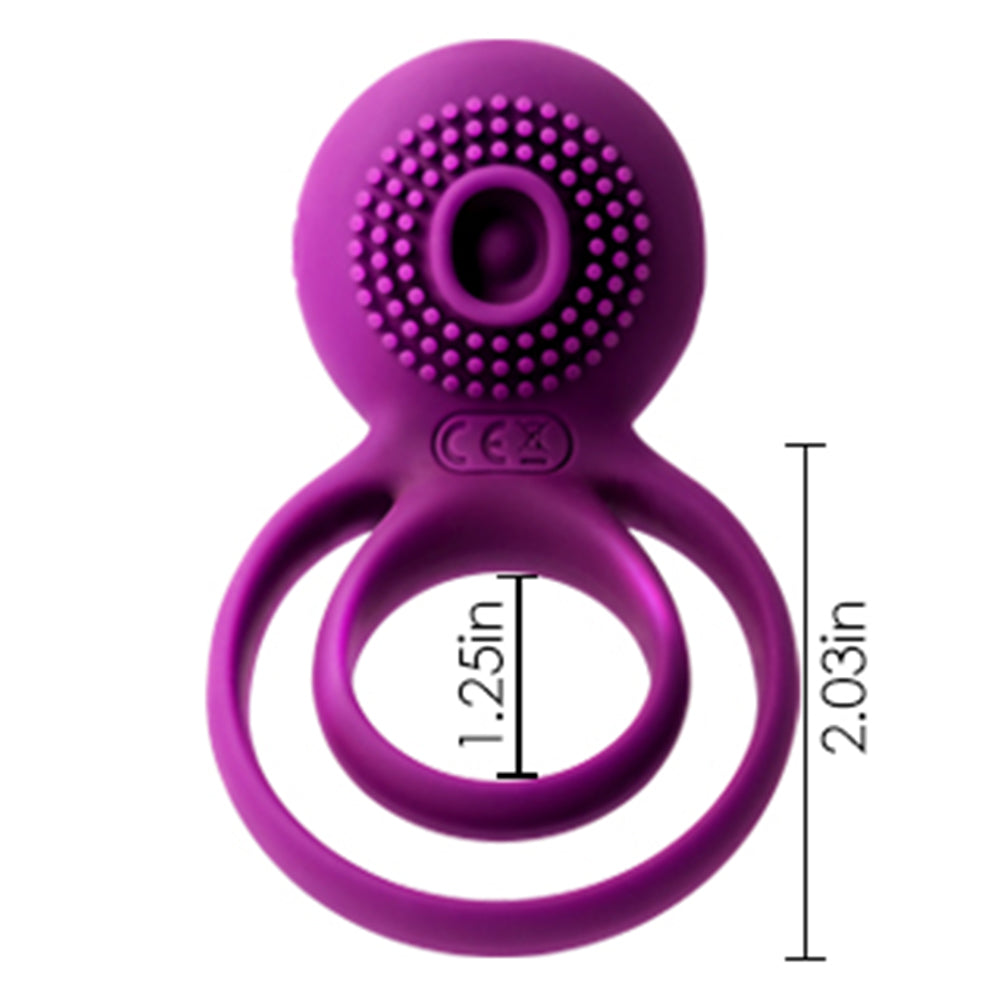 Vibrating Dual Penis Rings Clitoral Vibrator G-Spot Stimulators
