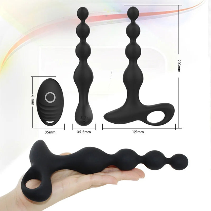 Wireless Remote Control Prostate Massager Silicone Anal Plug
