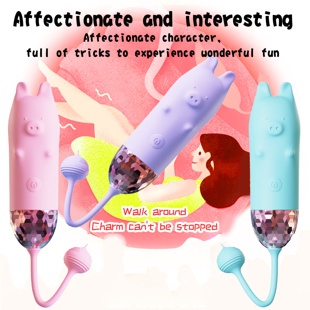 Piggy G-spot Vibrator -10 Frequency Wireless Control Piglet Vibrator