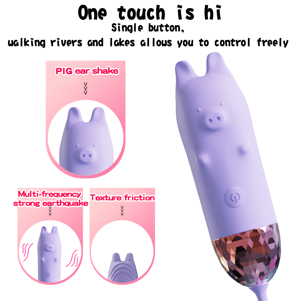 Piggy G-spot Vibrator -10 Frequency Wireless Control Piglet Vibrator