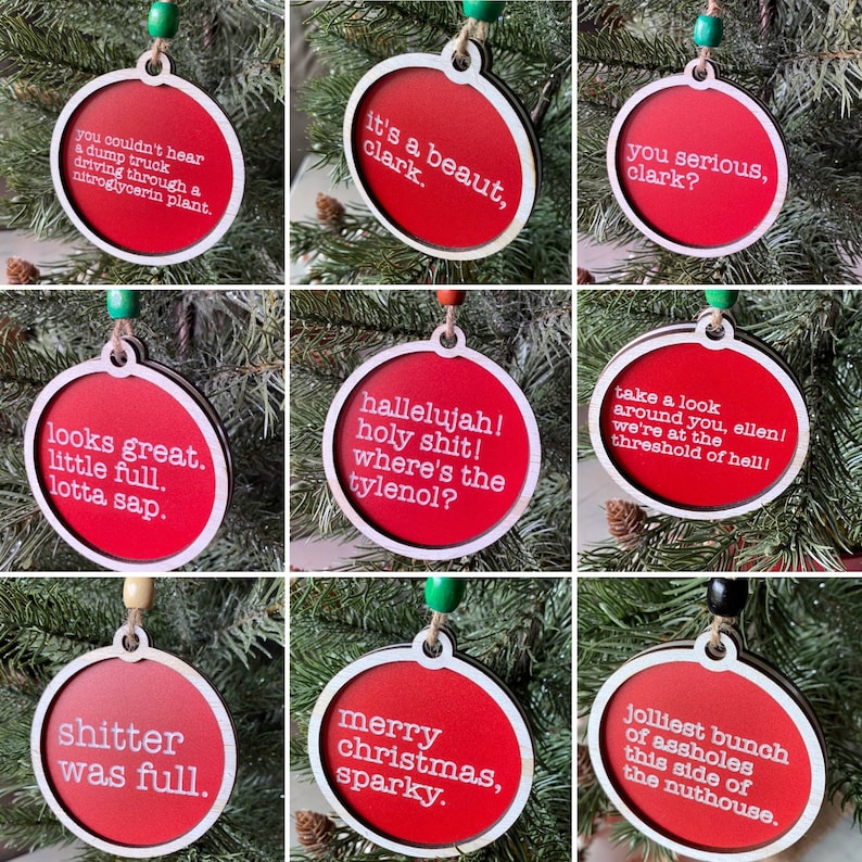 š¤ŖFunny Words Christmas Treeš Hanging Decoration