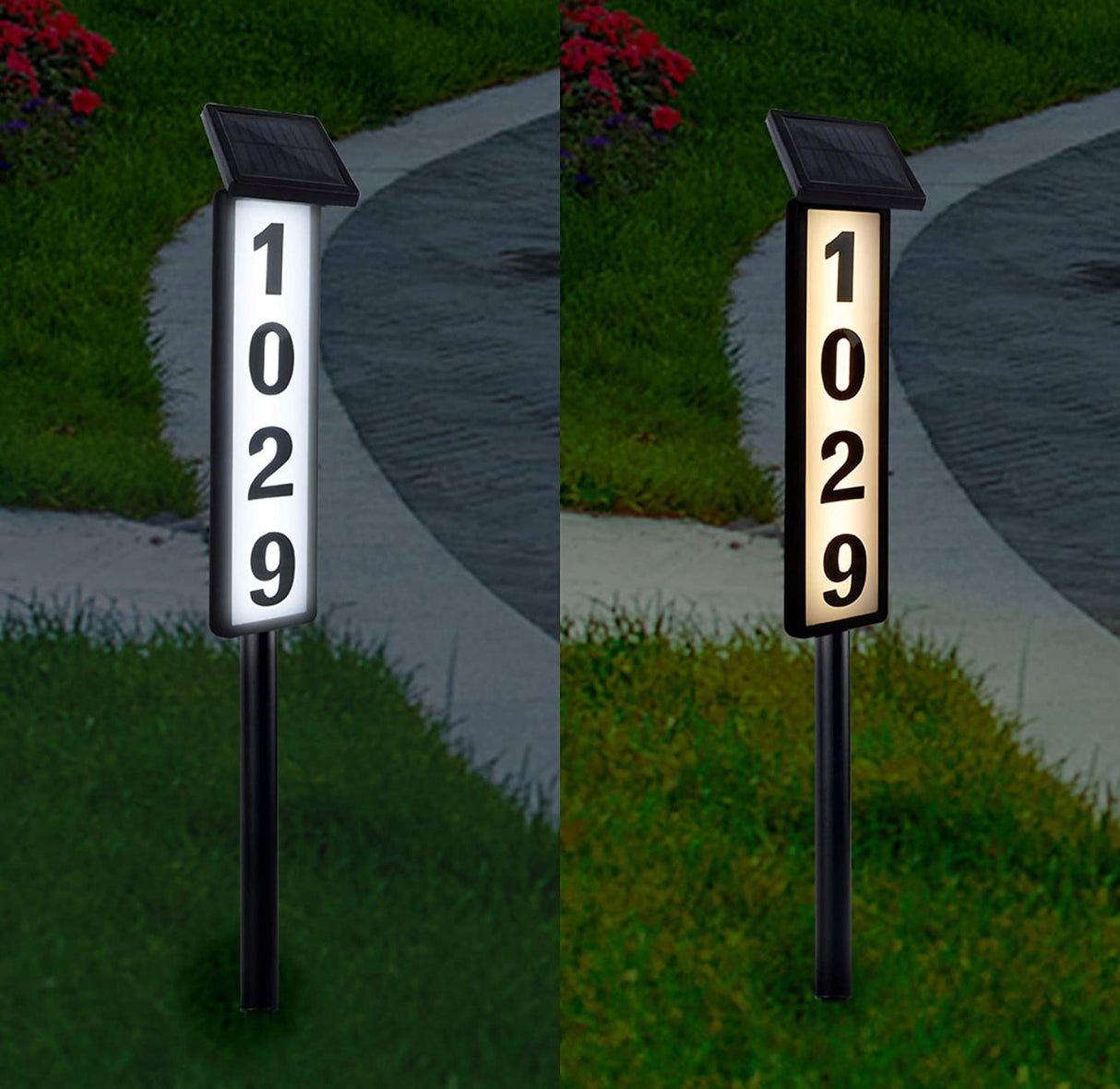 Solar Lighted House Address Numbers Sign