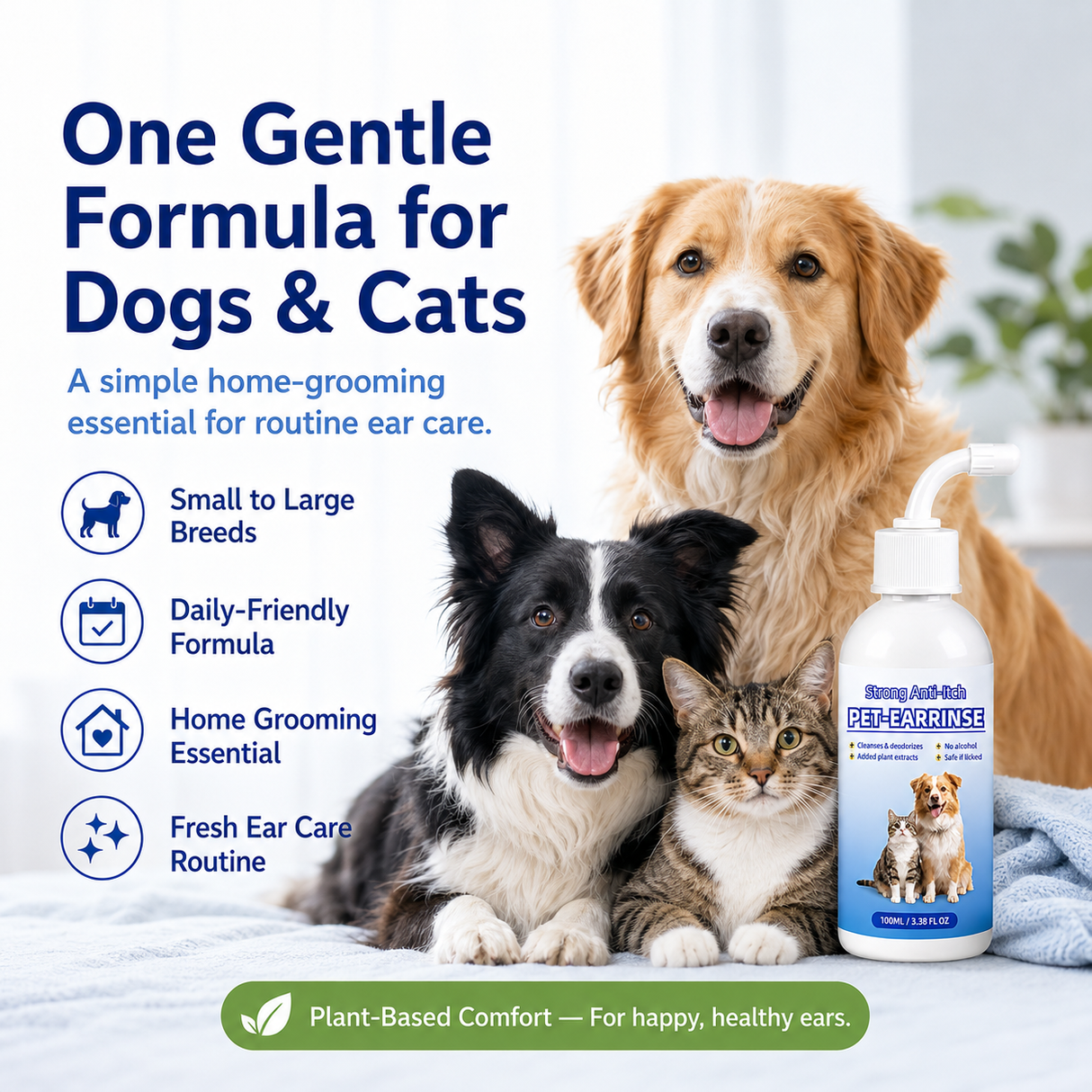 Gentle Pet Ear Cleansing Solution – 2 Pack