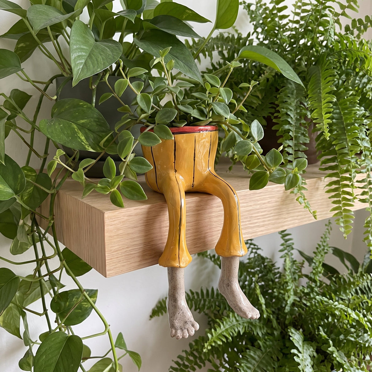 Dangling-Legs Character Planter Pot