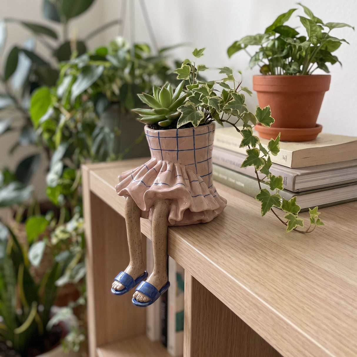 Dangling-Legs Character Planter Pot