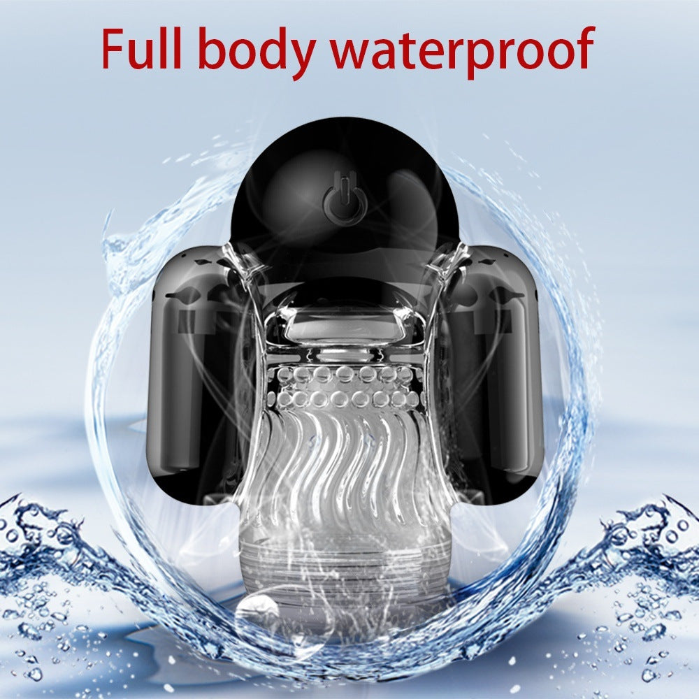 Ultrawaverobot 10 Frequency Vibration Male Masturbator with Dual Vibrating Egg & Remote Control