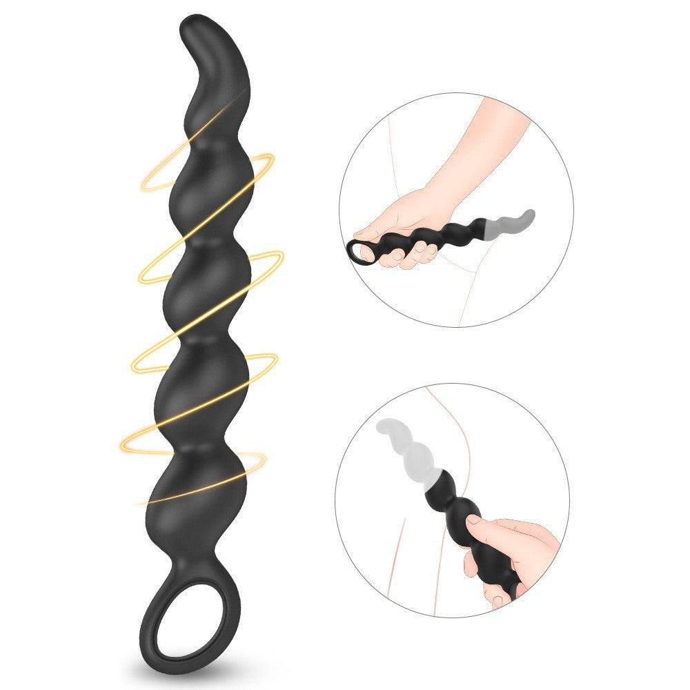 Extra Long Vibrating Beads Butt Plug