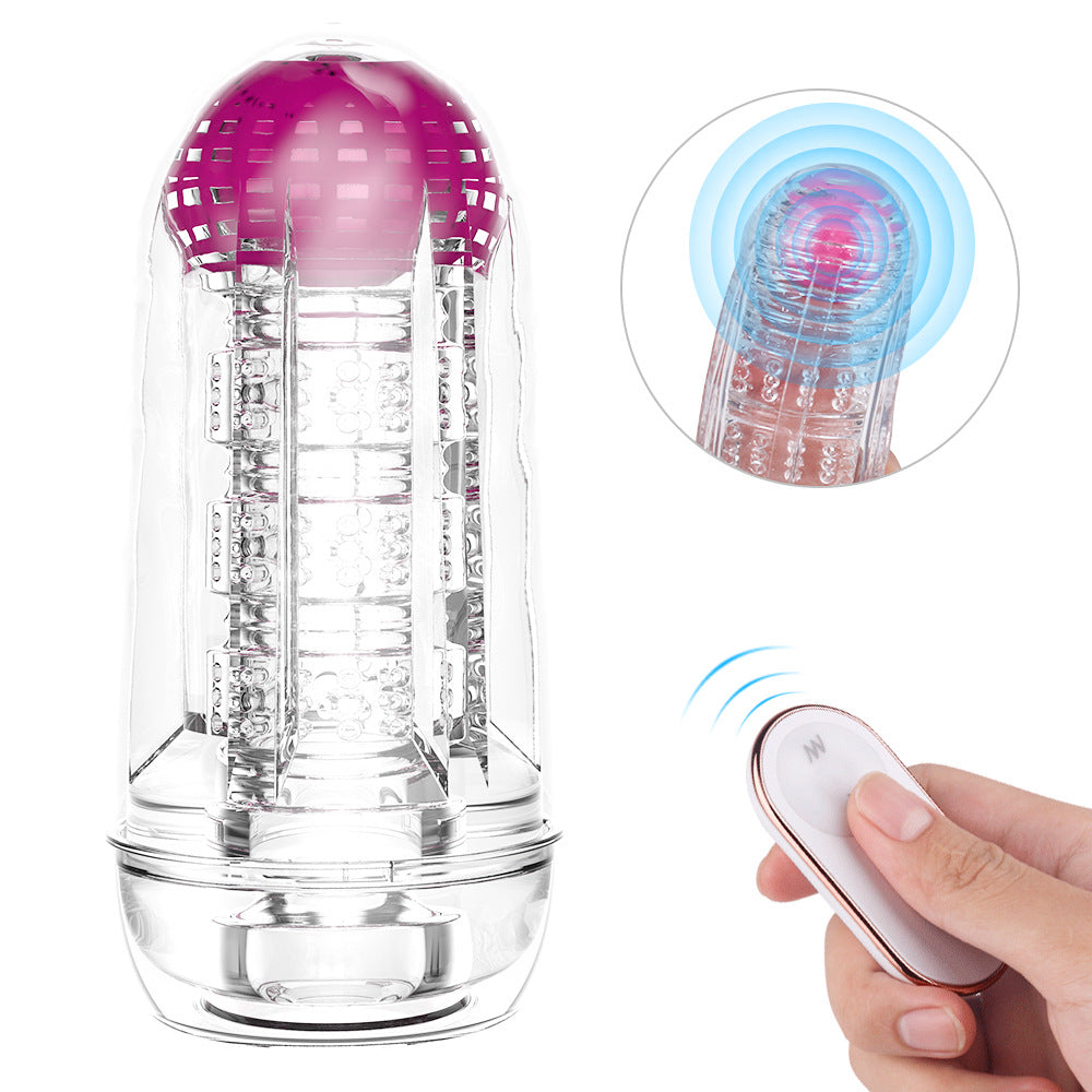 Transparent Automatic Male Masturbator Remote Control Air Sucking-1