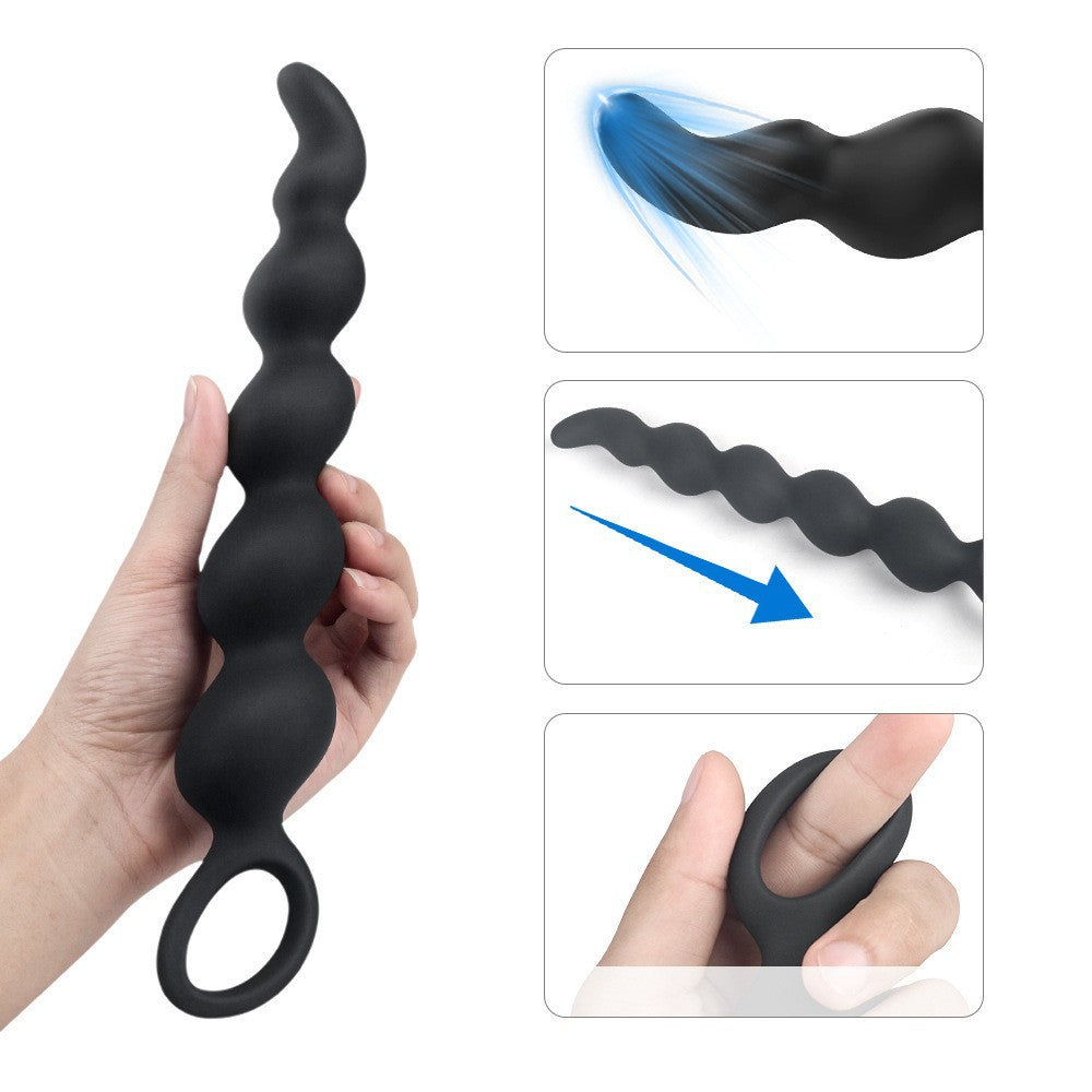 Extra Long Vibrating Beads Butt Plug