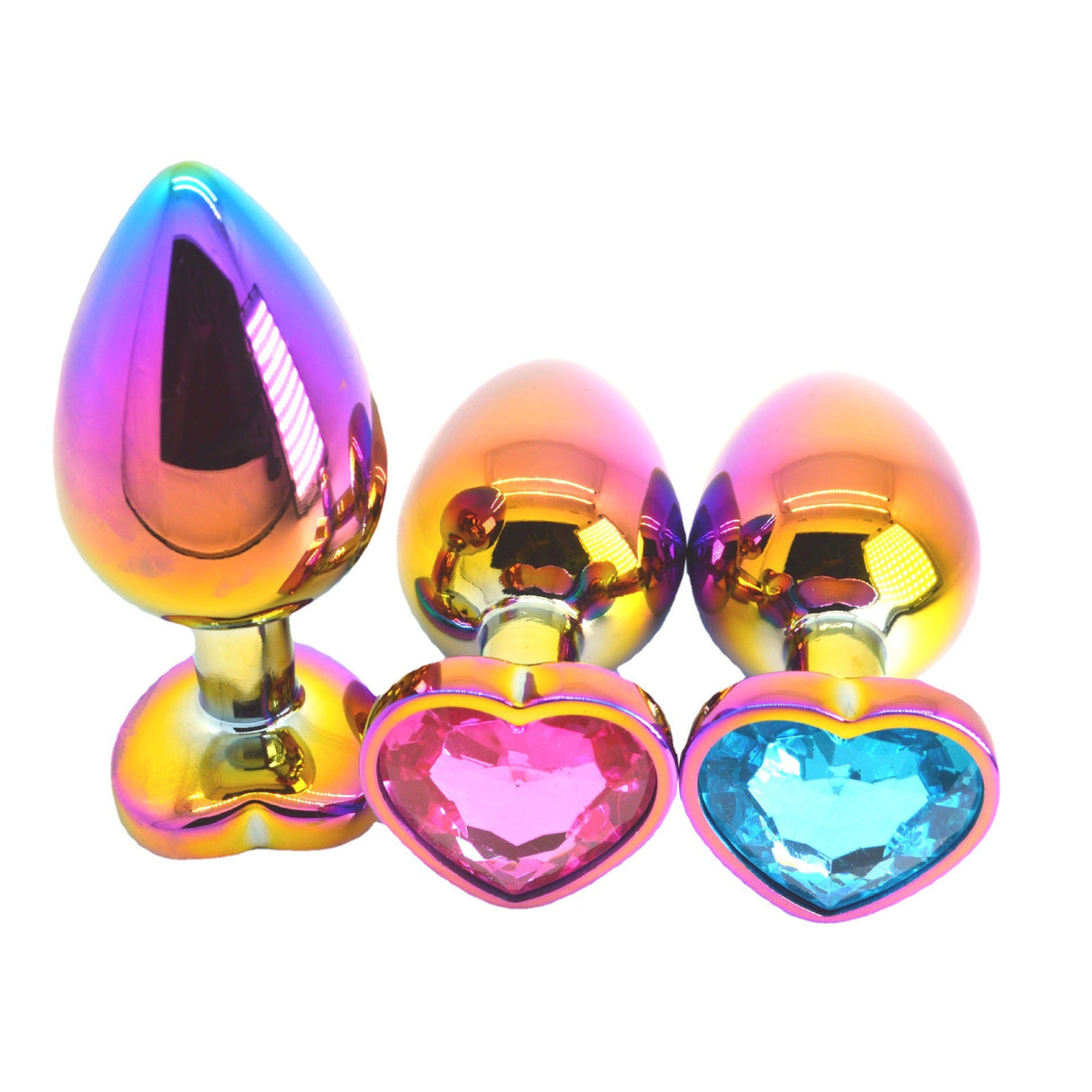 Metal Butt Plug - Anal Toying Colored Stainless Steel Metal Butt Plug