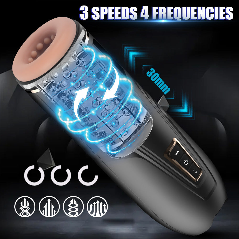 Showeggs 7 Telescopic 3 Rotation Fully Automatic Male Masturbator Built-In Voice Removable Blowjob Toy