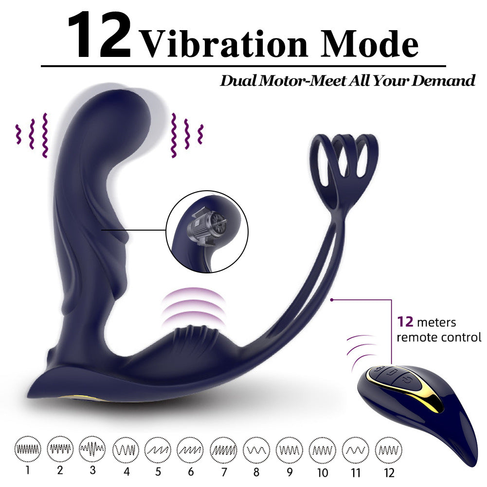 Prostate Massager Remote Control Male Anal Plug Trainer