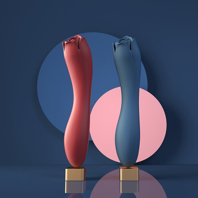 Rose Tongue Vibrator - Female Masturbator Bendable Vibrating Dildo-4