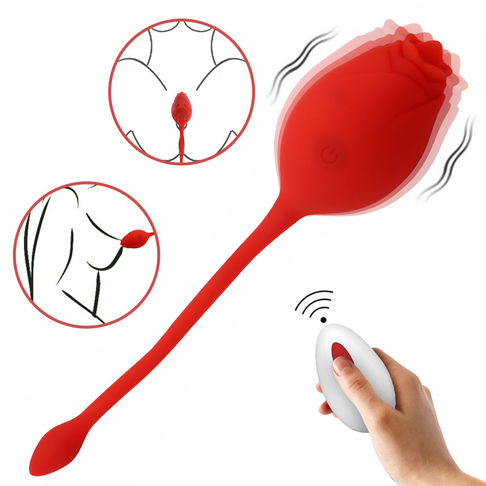 Rose Vibrator Women Masturbation Belt Vibrating Egg