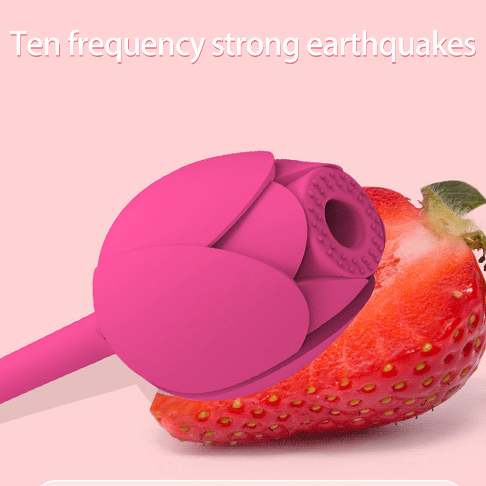 10 Frequency Rose Vibrator With Egg Vibrator Rose Sex Toy