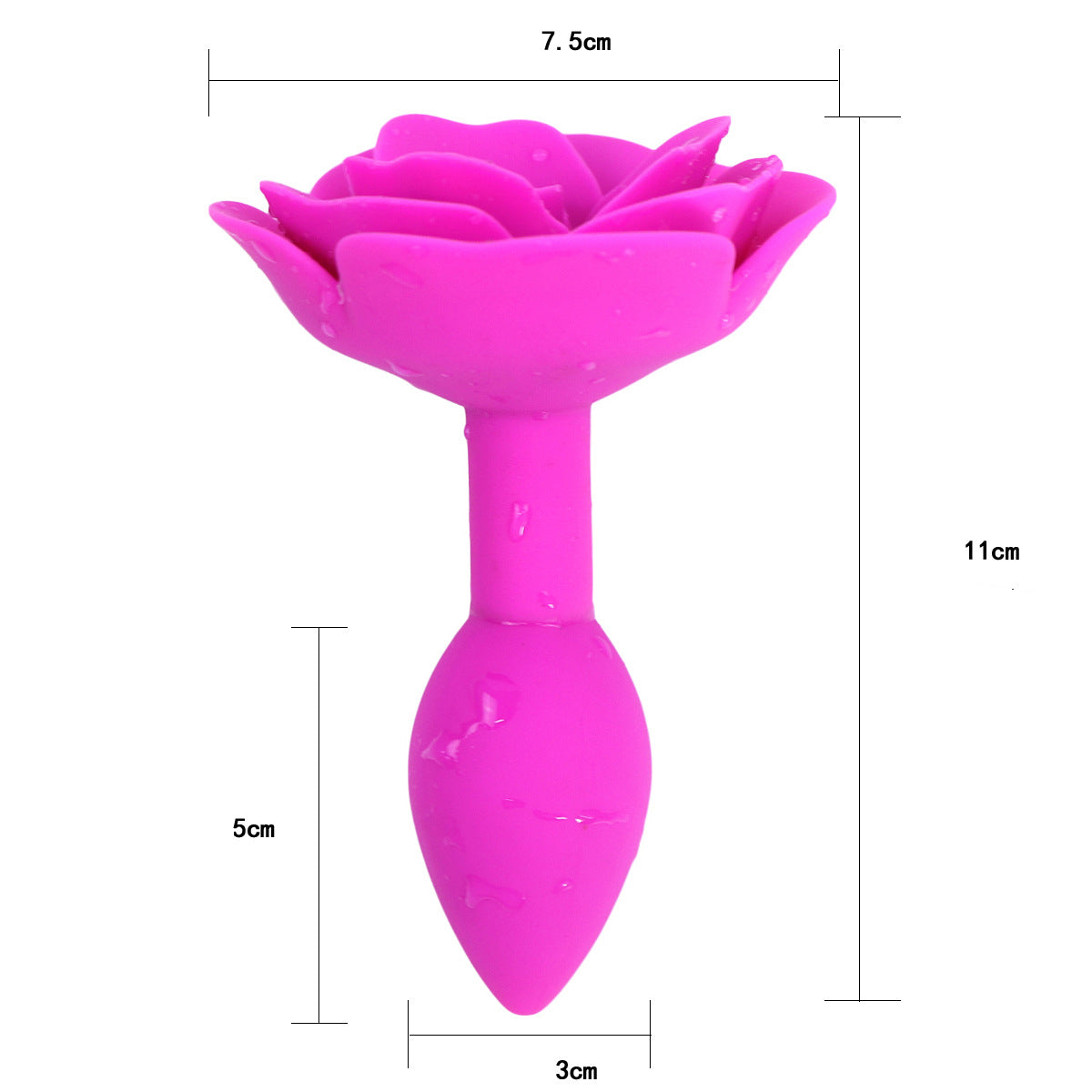 Rose Pink Butt Plug Cone Butt Plug - SEDUCEI Sex Toys-6