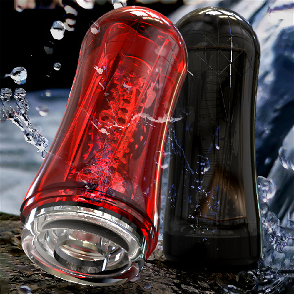 SEDUCEI Masturbation Cup Vibrating Suction Transparent Blowjob Toy-4