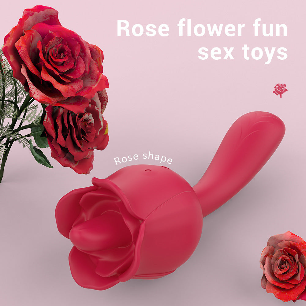 Rose vibrator tongue licking vibrator masturbation stick