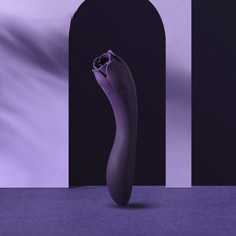 Rose Tongue Vibrator - Female Masturbator Bendable Vibrating Dildo-2