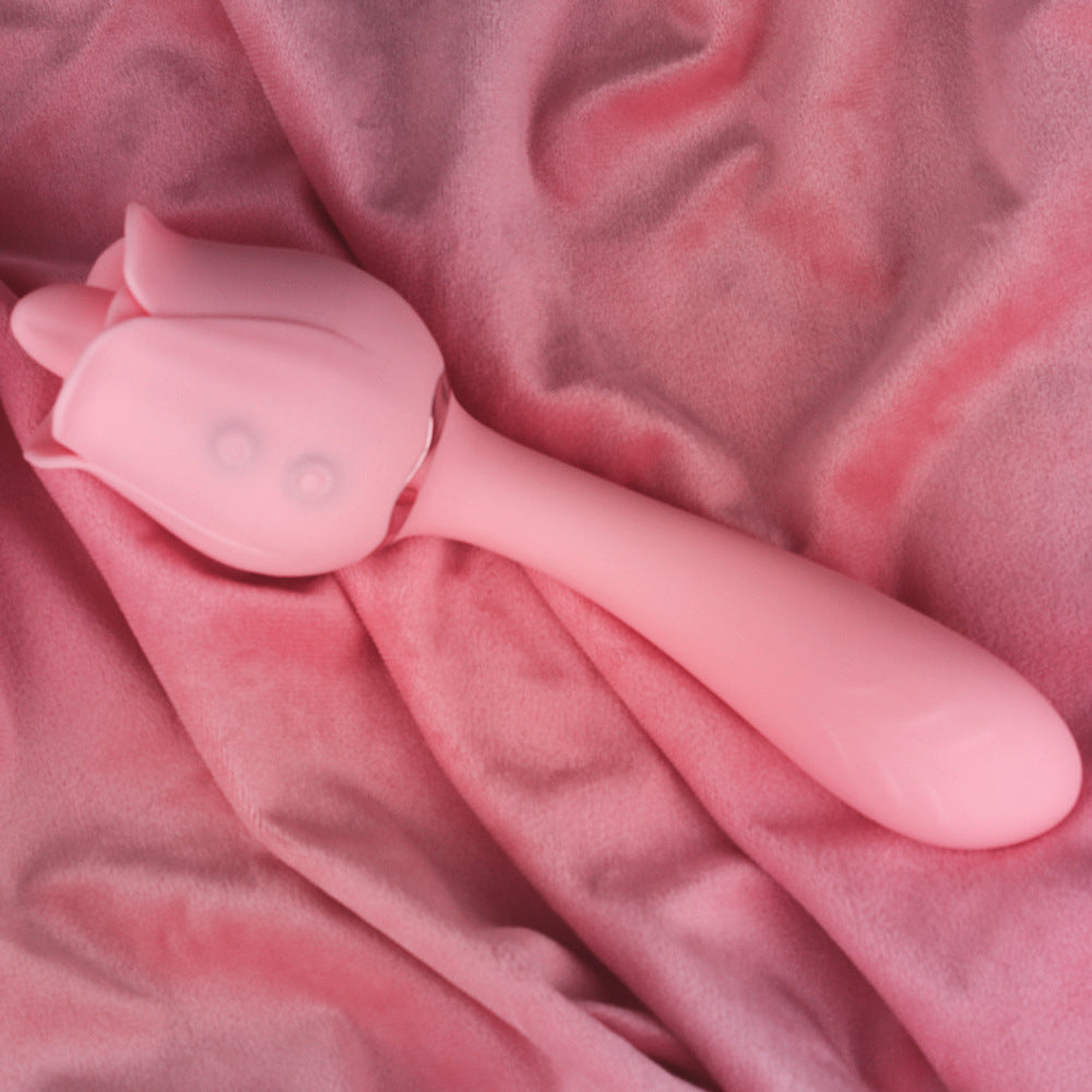 Rose vibrator tongue licking vibrator masturbation stick