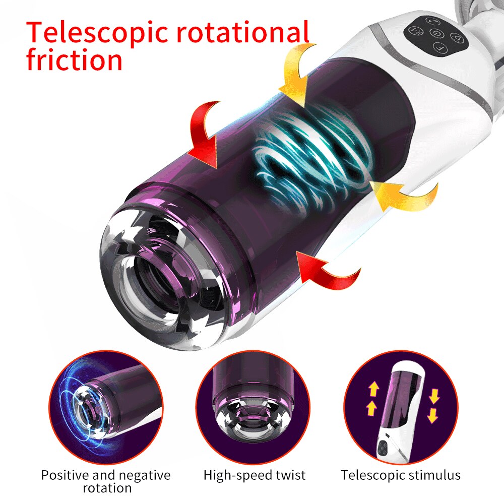 10 shock 10 Speed Thrust Automatic Masturbator Built-in Suction Cup