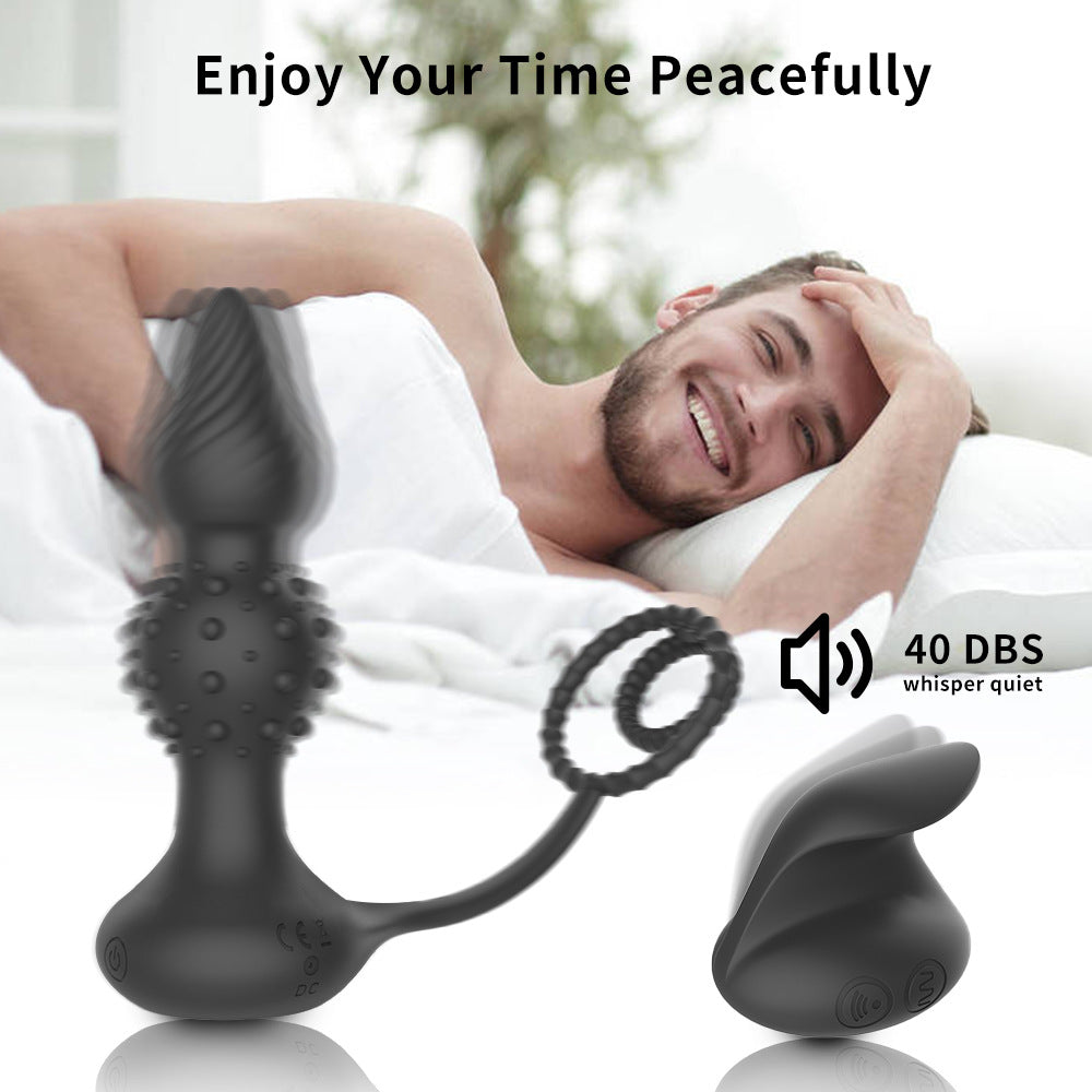 Remote Control Vibrating Anal Beads | Silicone Thrusting Butt Plug-4
