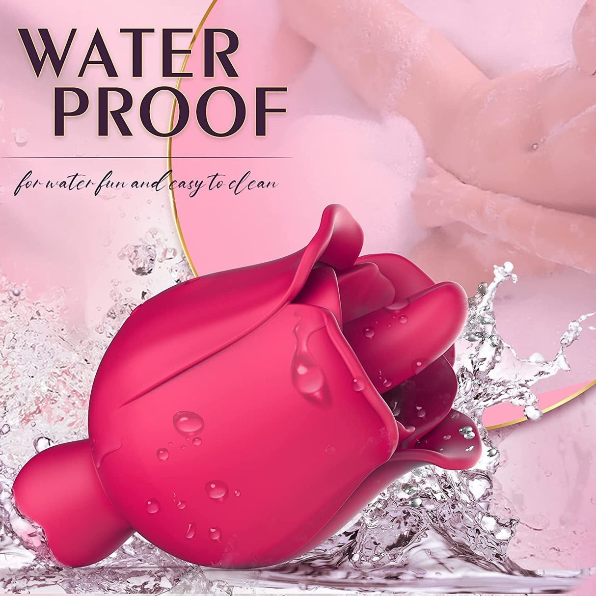 9 Frequency Rose Vibrators Vibrating Tongue Clitoris Stimulator