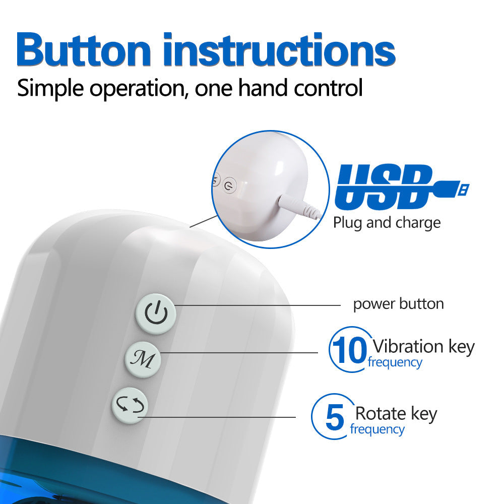 Fully automatic rotary vibration suction masturbator