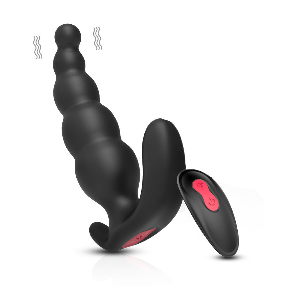 Silicone Thrusting Butt Plug Remote Vibrating Prostate Dildo